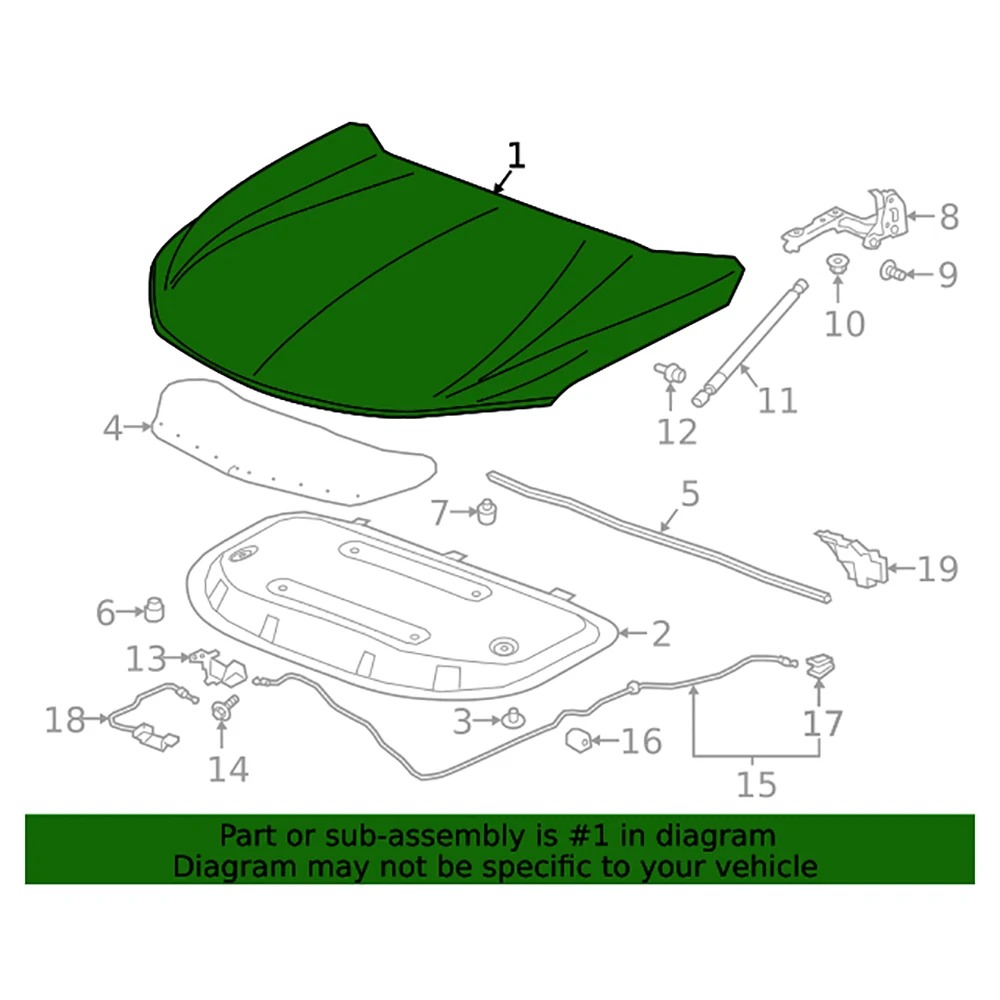 2019 to 2024  Blazer Hot Selling Replaced Aluminum Car Engine Hood Bonnet 84922348 84176445